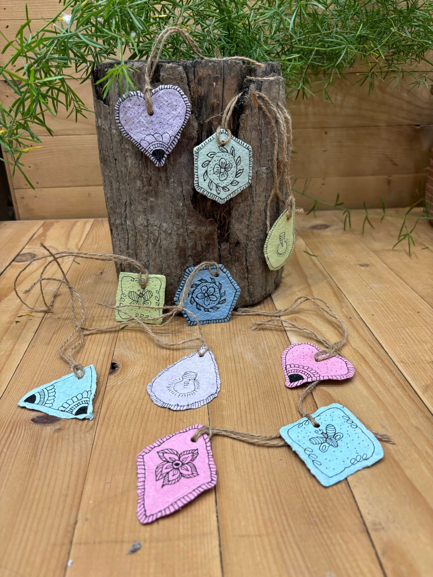 Madhubani Recycled Bookmarks ( Pack Of 10 )--