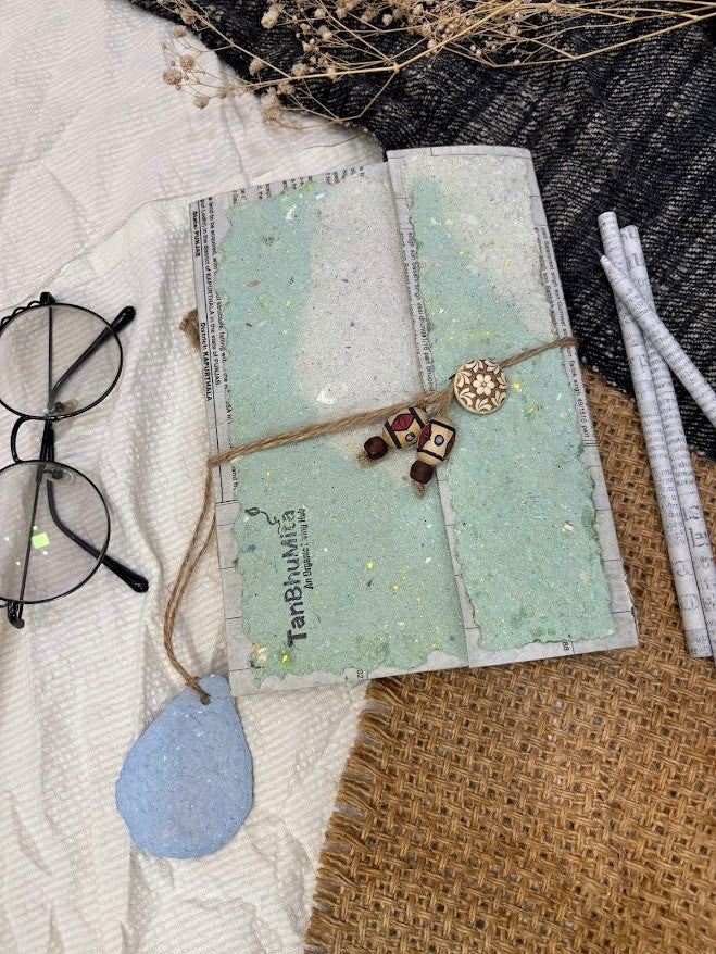 Recycled Paper Flap Journals