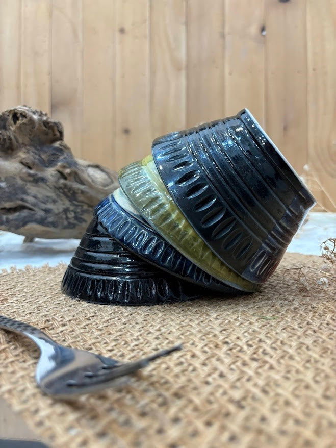 Carved Snack Bowls (Set Of 2)